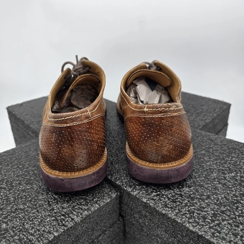 Donald J Pliner Shoes Men's 10M Brown Edd Perforated Leather Oxford